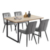 Rectangular Dining Table MDF Wood Table Kitchen Metal Legs Living Room Modern