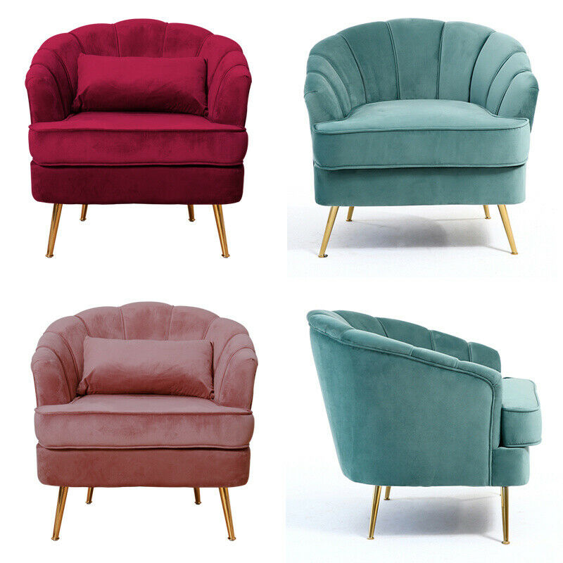 Blush Pink Wing Back Armchair Scallop Shell Cocktail Tub Occasional Lounge Chair