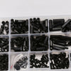 260pcs M3 Spacer Nylon Black Hex Screw Nut Standoff PCB Assortment Box Kit