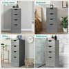 4 Drawer Bathroom Cabinet Chest Wooden Storage Cupboard Unit Grey Freestanding