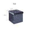 Top Folding Storage Ottoman Seat Toy Storage Box Folding Seat Crushed Velvet