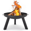 Outdoor Steel Fire Pit Large Round Bowl BBQ Patio Garden Camping Heater