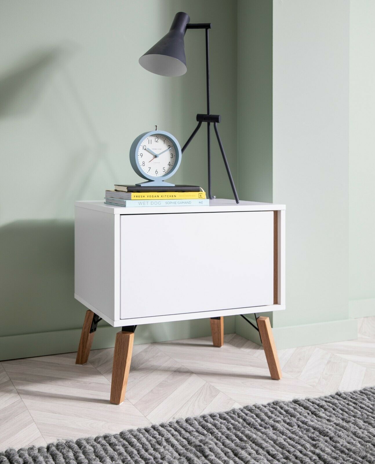 Bedside Table Side Table Mid Century Modern MCM Otto