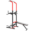 Multi Gym Power Tower Dip Station Sit Up Bench Workout Pull Up Bar Home Fitness