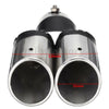 63mm Car Tailpipe Twin Exhaust Clean Drop Down Tail Tip Trim Muffler Pipe UK