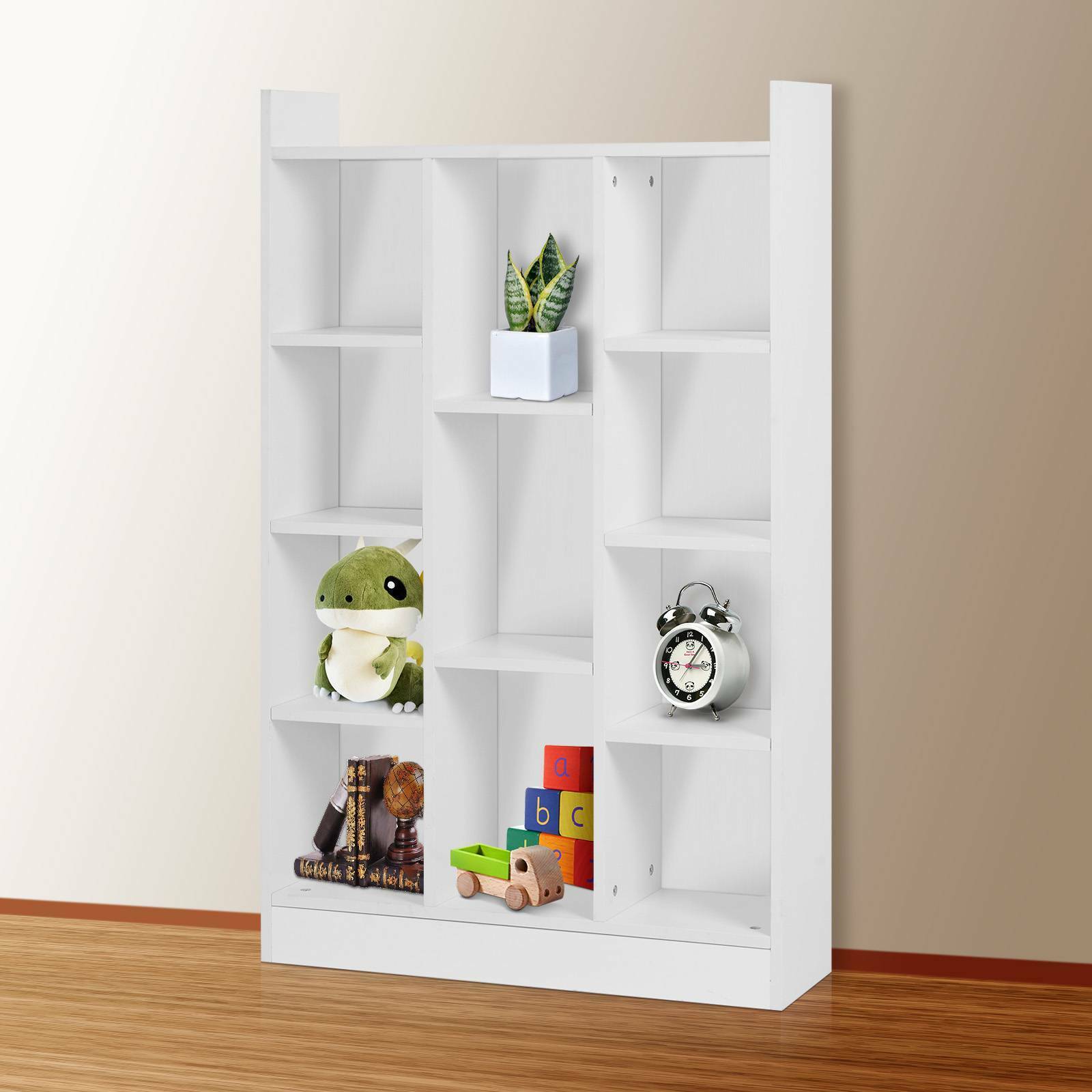 Shelving Book Shelf Unit 11 Cube Storage Bookcase Display Cabinet Wood Furniture