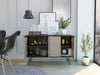 Sideboard or TV Stand 4 Door Wide Storage Cabinet Cupboard Grey Oak Seconds
