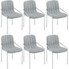 Set of 6 Velvet Dining Chairs Upholstered Leisure Accent Armchairs Chairs HT
