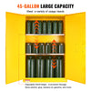 VEVOR Flammable Safety Cabinet Liquid Storage 45 Gal 42.9x18.1x65.2 in Cabinet