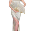 Vintage Dance Hand Fan Folding Party Lace Bamboo Fan Dancing Photography Props