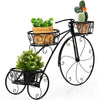 Large Bicycle Plant Stand Rack Holder Metal Garden Shelves Flower Display Holder