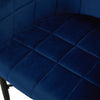 Pair Luxury Blue Velvet Dining Chairs Dining Room Kitchen Chairs Tub Chairs