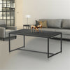 Modern Coffee Table Rectangular Metal Frame Tea Table Living Room End Side Table