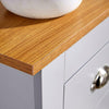 Grey Oak 2 Door Shoe Cabinet 1 Drawer Hallway Storage Cupboard Metal Handles