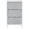 Fabric Chest of Drawers Storage Cabinet Unit Metal Frame Bedside End Table Gray