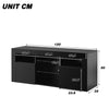 Modern TV Unit Cabinet TV Stand High Gloss 2 Doors Living Room Furniture 120cm