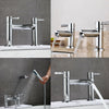 Waterfall Bathroom Tap Chrome Basin Mixer Bath Filler Shower Deck Tap Faucet Set