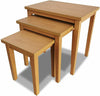 Nest of 3 Tables Nesting Coffee Side Table Wooden White Pine Space Saving Table