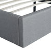Modern Side Lift Up Storage Bed Frame Ottoman Divan Base & Headboard in Grey
