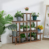 Large Vertical Wood Plant Stand Multiple Indoor Plants Shelf Corner Room Terrace