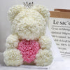 Wedding Foam Rose Flower Bear LED Light Up Floral Teddy with Box Valentine Gift