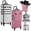 4 IN1 Makeup Trolley Case Beauty Trolley Case Vanity Case Box on Wheels w/Drawer