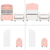 Children Bookcase set of 2 Toy Storage Unit with Wheels Book Organizer Removable