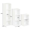 White 4 Tier Cube Bookcase Shelving Display Storage Book Free Standing Tall Unit