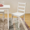 Compact Solid Wood Dining Table and 4 Chairs Set Home Kitchen Furniture 4 Colour