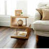 Oak 2 Tier Side Table Elegant Design Living Room Furniture Coffee Table