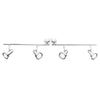 Ceiling Light Fitting 4 Way Adjustable Spotlight Heads Metal Straight Bar