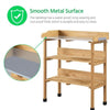 Potting Bench Table Wood Garden Potting Table Planting Work Station with Shelves