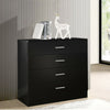 Modern Black Chest Of Drawers Bedside Cabinet 4 5 Drawer Bedroom Furniture