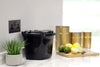 Black Vented Kitchen Compost Caddy Bin - Food Recycling (5 Litre) 5L