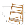 Bamboo Foldable Plant Stand Unit Storage Rack Display Shelving Display Holder