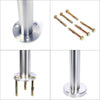 Stainless Steel Hand Rail Balustrade 0-3 Cross Bar Home Garden Safety Stair Rail