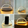LED Desk Lamp With Fast Wireless Charger USB Rechargeable Table Bedside Light
