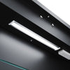 LED Bathroom Mirror Cabinet Black with Shaver Socket Illuminated Lights 630x650