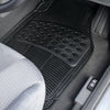 4 Pcs Heavy Duty Universal Black Rubber Car Mat Set Kit Non Slip Grip Van Mats