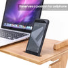 Bamboo Computer Desk Monitor Riser Stand Steady Up Laptop Workstation Converter