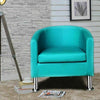 Faux Leather Tub Chair Armchair club Chair Dining Living Room Cafe Padded Seat