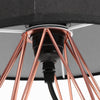 Modern Iron Table Lamp Bedside Light Geometric Desk Lamp Decor with Shade UK