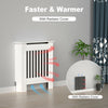 Radiator Cover White Cabinet Slatted Traditional Shelf Grill Furniture MDF Wood