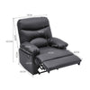 Manual Recliner Armchair PU/Velvet Sofa Reclining Chair with Adjustable Footrest