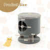 3-IN-1 Modern Cat Condo Furniture Stool Pet House Kitty Bed with Scratching Post