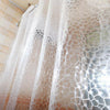 3D EVA Diamond Shower Curtain Clear Waterproof Plastic Water Cube Thicker &Hooks