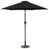 2.7M Outdoor Garden Parasol Patio Sun Shade Round Umbrella Crank Canopy Black