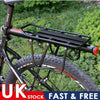 50kg Max Alloy Rear Bicycle Pannier Rack Carrier Bag Luggage Cycle Mountain Bike