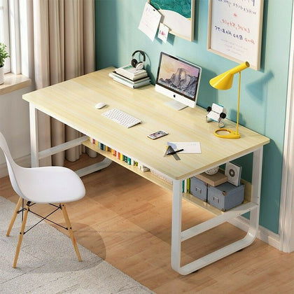 PC Computer Desk Writing Study Gaming Table Office Home Workstation Wood & Metal