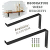 2PCS Black Shelf Brackets Industrial Shelves Bracket for Book Items Floating DIY
